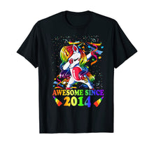 Load image into Gallery viewer, Awesome Since 2014 6th Birthday Unicorn Dabbing Girl Party T-Shirt