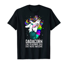 Load image into Gallery viewer, Dadacorn Dad Only More Awesome Mens Unicorn Birthday Gift T-Shirt