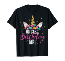 Load image into Gallery viewer, Uncle Of The Birthday Girl Uncle Gift Unicorn Birthday T-Shirt