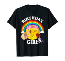 Load image into Gallery viewer, Emoji Birthday Shirt For Girls Unicorn Rainbow Heart Kiss