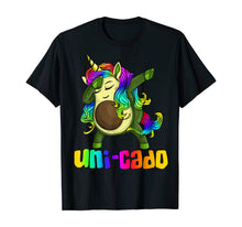 Load image into Gallery viewer, Uni Cado Dabbing Unicorn Avocado Rainbow Girl Birthday Gift T-Shirt
