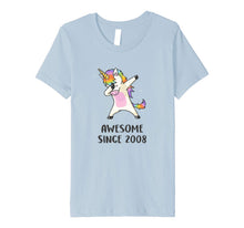 Load image into Gallery viewer, Dabbing Unicorn Birthday Girl Gift 10 Years Old Born in 2008