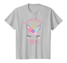 Load image into Gallery viewer, Ten and Awesome, Unicorn 10th Birthday Girl Shirt