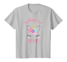 Load image into Gallery viewer, Kids 4th Birthday Shirt Girl Unicorn Fourth Birthday Outfit