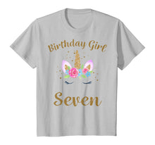Load image into Gallery viewer, Kids 7th Birthday Girl Unicorn Shirt 7th Birthday Outfit