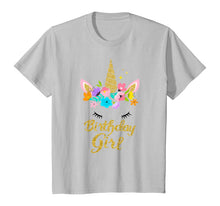 Load image into Gallery viewer, Unicorn Birthday Girl T-Shirt Gift Birthday Present For Girl