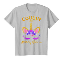 Load image into Gallery viewer, Cousin Of The Birthday Princess Unicorn Birthday Girl T-Shirt