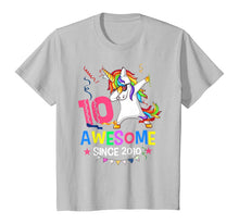 Load image into Gallery viewer, Girls 10th 10yr Birthday Unicorn Dabbing Awesome Since 2010 T-Shirt