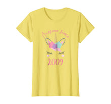 Load image into Gallery viewer, Unicorn Awesome Since 2009, Unicorn 9th Birthday Girl Shirt