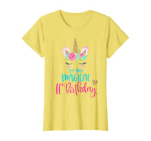 Load image into Gallery viewer, Unicorn 11th Birthday Party Shirt Girl 11 Years Old T-Shirt