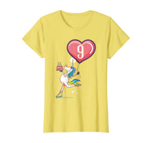 Load image into Gallery viewer, Skating UNICORN 9 year old | 9th Birthday Girl Shirt Gift