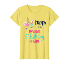 Load image into Gallery viewer, Womens Unicorn Mom of the 5th Birthday Girl Shirt Matching Mama