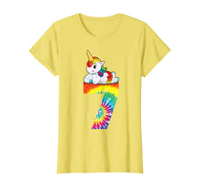 Load image into Gallery viewer, 7th Birthday Unicorn Shirt Girls Tie Dye Gift Party Outfit T-Shirt