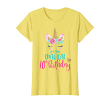 Load image into Gallery viewer, Unicorn 10th Birthday Party Shirt Girl 10 Years Old T-Shirt