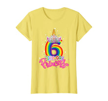 Load image into Gallery viewer, Birthday Princess Unicorn 6 Year Old 6th Birthday Girl Kids T-Shirt