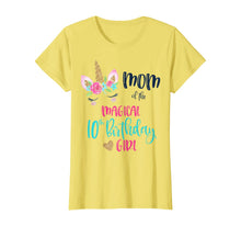 Load image into Gallery viewer, Womens Unicorn Mom of the 10th Birthday Girl Shirt Matching Mama