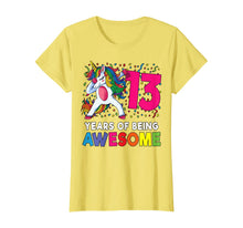Load image into Gallery viewer, 13th Birthday Dabbing Unicorn Party Gift 13 Years Old Girls T-Shirt