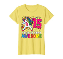 Load image into Gallery viewer, 15th Birthday Dabbing Unicorn Party Gift 15 Years Old Girls T-Shirt