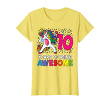 Load image into Gallery viewer, 10th Birthday Dabbing Unicorn Party Gift 10 Years Old Girl T-Shirt