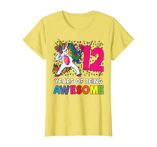 Load image into Gallery viewer, 12th Birthday Dabbing Unicorn Party Gift 12 Years Old Girls T-Shirt
