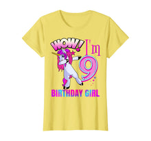 Load image into Gallery viewer, CUTE 9th Birthday Girl Dabbing Unicorn Shirt Party Outfit