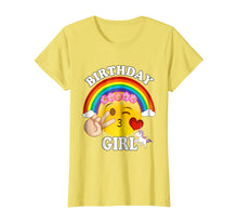 Load image into Gallery viewer, Emoji Birthday Shirt For Girls Unicorn Rainbow Heart Kiss