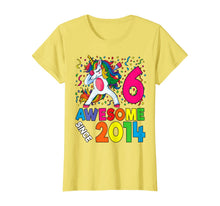 Load image into Gallery viewer, 6th Birthday Dabbing Unicorn Party Gift For 6 Years Old Girl T-Shirt