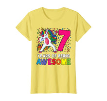 Load image into Gallery viewer, 7th Birthday Dabbing Unicorn Party Gift 7 Years Old Girls T-Shirt