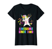 Load image into Gallery viewer, 18 Years Old 18th Birthday Awesome Since 2002 Unicorn T-Shirt