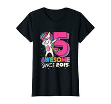 Load image into Gallery viewer, Unicorn Dabbing 5th Birthday Shirt Girls Bday Party Gift T-Shirt