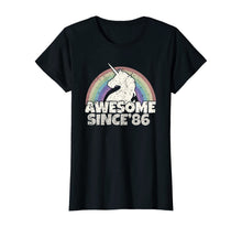 Load image into Gallery viewer, Unicorn 34st Birthday Gift Rainbow 1986 T-Shirt