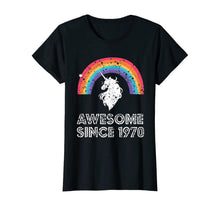 Load image into Gallery viewer, 1970 50th Birthday Gift Unicorn Rainbow 50 Years Old Costume T-Shirt