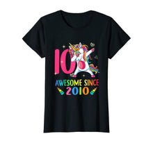 Load image into Gallery viewer, 10 Years Old 10th Birthday Unicorn Dabbing Party T-Shirt