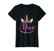 Load image into Gallery viewer, 9 Years Old Birthday Girl Gifts Unicorn 9th Birthday T-Shirt