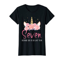 Load image into Gallery viewer, 7 Years Old Birthday Girl Gifts Unicorn 7th Birthday T-Shirt