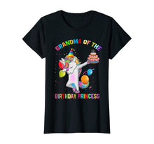 Load image into Gallery viewer, Womens Grandma of the Birthday Princess Unicorn Outfit T-Shirt