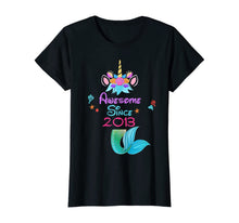 Load image into Gallery viewer, Girls Awesome Since 2013-7th Birthday Unicorn Mermaid Party T-Shirt