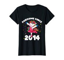 Load image into Gallery viewer, Awesome Since 2014 Ballerina Unicorn Birthday Rainbow Girls T-Shirt