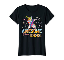 Load image into Gallery viewer, Dabbing Unicorn Awesome since 1983 36th Birthday Gift 36 yrs