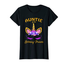 Load image into Gallery viewer, Womens Unicorn Girl Auntie Of The Birthday Princess T-Shirt