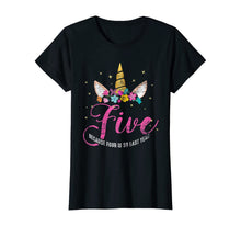 Load image into Gallery viewer, 5 Years Old Birthday Girl Gifts Unicorn 5th Birthday T-Shirt
