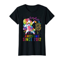 Load image into Gallery viewer, 8th Birthday Unicorn Dabbing Shirt Girl Awesome Since 2012 T-Shirt