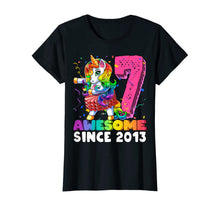 Load image into Gallery viewer, Awesome Since 2013 Flossing Unicorn Tutu 7th Birthday Gift T-Shirt