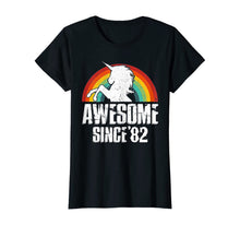 Load image into Gallery viewer, Unicorn Awesome Since 1982 37th Birthday TShirt Decoration