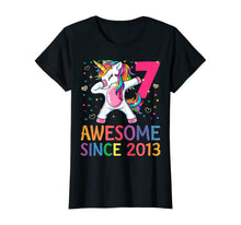 Load image into Gallery viewer, 7 Years Old 7th Birthday Unicorn Dabbing Shirt Girl Party T-Shirt