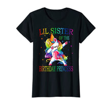 Load image into Gallery viewer, Lil Sister of the Birthday Princess Unicorn Girl T-Shirt