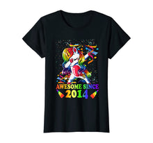 Load image into Gallery viewer, Awesome Since 2014 6th Birthday Unicorn Dabbing Girl Party T-Shirt