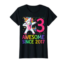 Load image into Gallery viewer, 3 Years Old 3rd Birthday Unicorn Dabbing Shirt Girl Party T-Shirt