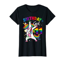 Load image into Gallery viewer, 11 Year Old Kid 11th Birthday Gift Dabbing Unicorn T-Shirt