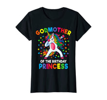 Load image into Gallery viewer, Godmother Of The Birthday Princess Dabbing Unicorn Party T-Shirt